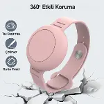 Buff TagSafe Çocuk Bileklik Silikon AirTag Uyumlu Kılıf Saat Hafif Su Geçirmez (Mavi)-4