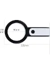 30x 12ışıklı Büyüteç Taşınabilir Çıft Katmanlı Optik Cam Okuma Büyüteç 229018-4