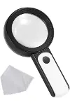 30x 12ışıklı Büyüteç Taşınabilir Çıft Katmanlı Optik Cam Okuma Büyüteç 229018-1