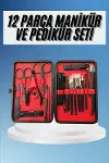 Deri Çantalı Siyah Paslanmaz Çelik 17 Parça Manikür Pedikür Seti-2