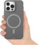 iPhone 15 Pro Max Uyumlu Kılıf Magsafe ile Uyumlu Velvet Magnet Serisi Kapak Gri, 8683886850284-2