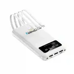 Enerx ENR-P20DC 20000 mAh 2.1 Amper Dahili Kablolu Powerbank Siyah-4