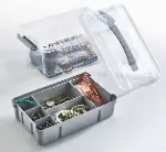 Bölmeli ve Katlı Plastik Organizer Makyaj Düzenleyici – Kilitli Takım Sandığı Organizer Kutu, Taşıma-5