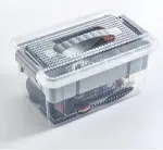 Bölmeli ve Katlı Plastik Organizer Makyaj Düzenleyici – Kilitli Takım Sandığı Organizer Kutu, Taşıma-1