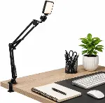 Led Aydınlatma Hareketli Masa Işık Tutacağı Youtuber-Twitch Yayıncı Standı, Görüntülü arama, Masaya-3