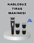 Çelik Bıçaklı Unisex Şarjlı Tıraş Makinesi – Sessiz Motor, Kablosuz ve Ayarlanabilir-1