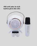 RGB Işıklı Astronot Bluetooth Hoparlör Karaoke Mikrofonlu-4