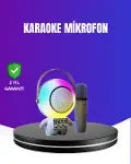 RGB Işıklı Astronot Bluetooth Hoparlör Karaoke Mikrofonlu-1