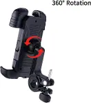 HT-171 Bisiklet Telefon Tutucu Gidon Tipi Motosiklet Telefon Tutucu 360 Dönebilir Darbe Emici Tutaca-3