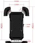 HT-171 Bisiklet Telefon Tutucu Gidon Tipi Motosiklet Telefon Tutucu 360 Dönebilir Darbe Emici Tutaca-4