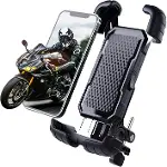 HT-171 Bisiklet Telefon Tutucu Gidon Tipi Motosiklet Telefon Tutucu 360 Dönebilir Darbe Emici Tutaca-1