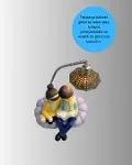 Kitap Okuyan Çift Figürlü Gece Lambası Romantik Dekoratif Masa Lambası-2