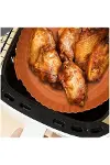 Renkli Isıya Dayanıklı Yıkanılabilir Silikon Fırın Ve Airfryer Yuvarlak Pişirme Matı 20 Cm-4