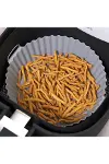 Renkli Isıya Dayanıklı Yıkanılabilir Silikon Fırın Ve Airfryer Yuvarlak Pişirme Matı 20 Cm-5