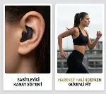 Siyah 3'lü Silikon Kulaklık Süngeri - S-M-L-1