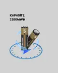 Yüksek Performanslı AA USB Şarjlı Lityum Pil | 1.5V Sabit Güç | 2’li Paket-2
