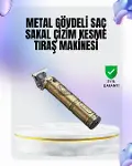 4 Kılavuz Taraklı Profesyonel Saç ve Sakal Kesme Makinesi-1