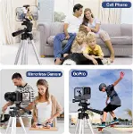 Telefon Tripodu – 33-110cm Katlanabilir Tripod Telefon Tutucu, 360° Döner Başlık, Bluetooth Kumandal-6