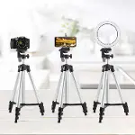 Telefon Tripodu – 33-110cm Katlanabilir Tripod Telefon Tutucu, 360° Döner Başlık, Bluetooth Kumandal-7
