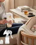Taşınabilir Manuel Göğüs Pompası Ayarlanabilir Vakumlu 180 ML Şişeli-1
