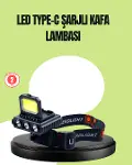 800 Lumen Çok Fonksiyonlu LED Kafa Lambası Type C Şarjlı-1