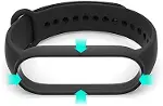 Ehr. Xiaomi Mi Band 3/4 / 5/6 / 7 Uyumlu Klasik Silikon Kordon-2