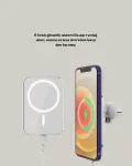 360° Döner Başlıklı MagSafe Araç Telefon Tutucu 15W Güvenli Kablosuz Şarj-4