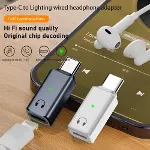 Type C to Lightning Kulaklık Dönüştürücü iPhone iPad Yuva Çevirici Müzik Dinleme Arama OTGKL (2)-4