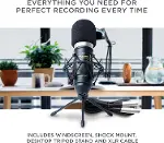 MPM-1000 - Podcast, akış, şarkı söyleme, tele-çalışma ve oyun için masa standı ve kablolu XLR konden-5