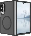 Galaxy Z Fold 8 İçin Kamera Korumalı Manyetik Şarj Özellikli Şeffaf Tunex Kapak Siyah-1