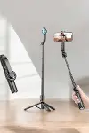 Kumandalı Tripod Telefon Tutucu Selfie Çubuğu 360 Derece Dönebilen-3