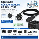 PrimeX PX-PWR15 1.5 Metre PC Power Supply Güç Kablosu, 3x0.75mm Full Bakır PSU Power Kablo, Bilgisay-5