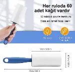SOGUD Tüy Toplayıcı Set 7 Rulo + 1 Sap – Toplam 420 Yaprak – Kedi Köpek Tüyü ve Toz Temizleyici – Gi-2