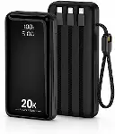 HP-AP09 Armor Series 20.000 mAh Dahili Kablolu Qualcomm Quick Charge 3.0 Dijital Ekranlı Hızlı Şarj-1