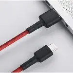 Örgülü USB Type C Kablo, Kırmızı (100cm)-2