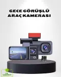 Üç Kameralı Dash Cam 170° Geniş Açılı Full HD Gece Görüşlü-1