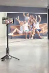 Selfie Çubuğu Tripod Kumandalı Telefon Tutucu Siyah-3