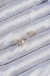 Xuping Rose Renk Zirkon Taşlı Su Yolu Küpe-2