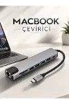 Çevirici Dönüştürücü Adaptör Macbook 3 In 1 Type-C To Hdmı USB 3.0-1