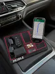 Telefon Standlı Araç İçi Organizer Kaydırmaz Silikon Konsol Düzenleyici Mat-6