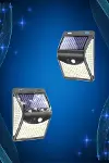 Solar Sensörlü Duvar Lambası Bahçe Lamba 20 Led Işık-2