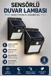 Solar Sensörlü Duvar Lambası Bahçe Lamba 20 Led Işık-1