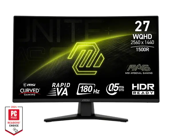 27 MAG 274CQF 2560x1440 (WQHD) CURVE 1500R RAPID VA 180HZ 0.5MS (GTG) ADAPTIVE-SYNC SIYAH GAMING MONITOR