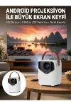 HD Ayaklı Portatif Projeksiyon Cihazı Bluetooth Wifi Akıllı Android İşlemcili Yeni Nesil-1
