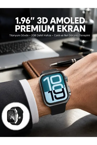 RS12 PRO+ 2025 Serisi Özel Üretim Full Ekranlı Akıllı Saat – Nabız ve Uyku Takibi, Bluetooth Arama,