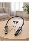 600 Saat Kullanım Süreli Boyun Tipi Bluetooth Kulaklık Mikrofonlu Dijital Göstergeli Kablosuz Kulak-3