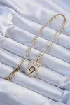 Mey İthalat® 316L Çelik Zincir Gold Renk Zirkon Taşlı Minimal Papatya Figürlü Tarot Kolye-2