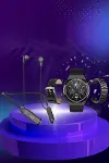 Alarm ve Titreşim Özellikli Akıllı Saat ve Mikrofonlu Kablolu Bluetooth Kulaklık 60 Saat-5