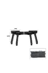 4 ADET SİYAH SOFRA AYAK KOMPLE PLASTİK 20CM AÇ KAPA (5468)-1
