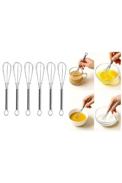 6PCS MİNİ=13CM Metal Çırpıcı